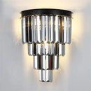 Axyaa Multilayer Crystal Chandelier Modern Luxury Glass Hanging Lamp