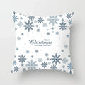Blue Winter Snowflake Pillowcase for Stylish Christmas Decor by Axyaa