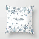 Blue Winter Snowflake Pillowcase for Stylish Christmas Decor by Axyaa