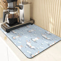 Axyaa Easter Rabbit Print Placemats & Coasters: Absorbent Kitchen Mats & Home Decor