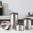 Axyaa Stainless Steel Food Sealed Can Large-capacity Storage Tank with Buckle
