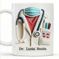 Axyaa Personalized Doctor Nurse Ceramic Mug with Custom Name & Hospital Logo