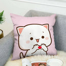 Axyaa Mochi Cat Luxury Cushion Cover Set for Sofa and Bed