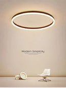 Axyaa Circle LED Ceiling Light - Dimmable Modern Minimalist Nordic Bedroom Chandelier