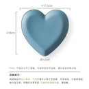 Axyaa Love Heart Ceramic Plate Breakfast Bowl Set Kitchenware