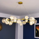 Axyaa Nordic Gold Glass Globe Chandelier with Remote Control