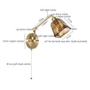 Axyaa Vintage Glass LED Wall Lights - Rotate Wandlamp