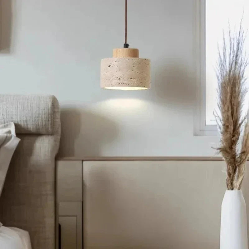 Axyaa Yellow Cave Stone Chandelier - Retro Nordic Home Lighting Decor