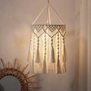 Macrame Light Shade Chandelier by Axyaa - Boho Cotton Rope Chic Decor