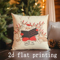 Axyaa Christmas Festive Pillow Covers for Sofa Bedroom Car