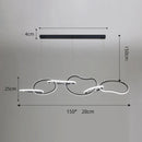Axyaa Modern LED Pendant Chandelier for Living and Dining Room Lighting