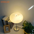 Axyaa White Glass Desk Lamp for Home Living Room Bedroom Decor