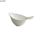 Axyaa White Bird Ceramic Salad Soup Dessert Bowl Restaurant Specialty Tableware