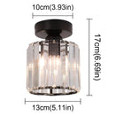 Axyaa Crystal LED Ceiling Lamps: Minimalist Lighting Fixtures for Bedroom, Living Room, Corridor