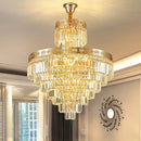 Axyaa Hollow Crystal Chandelier for Elegant Living Spaces