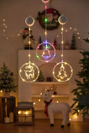 Axyaa LED Xmas Window Lights - Battery Operated for Christmas Parties, Weddings & Garden Decor
