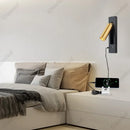 Axyaa LED Adjustable Angle Wall Lamp with USB Charging Port