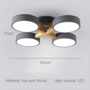 Axyaa Nordic Wood Ceiling Chandelier LED Lighting for Modern Home Decor