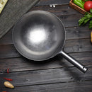 Axya 34cm Non-stick Carbon Steel Wok Hand-forged Iron Pot Cookware
