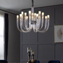 Axyaa Luxury Crystal Pendant Chandelier for Living & Dining Room