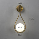 Axyaa Glass Ball Wall Lamp, Nordic Modern Design, LED Decorative Lighting for Living Room
