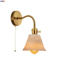 Axyaa Vintage White Ceramic LED Wall Sconce - Nordic Minimalism Stair Loft Bedroom Light