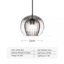 Axyaa Glass Ball Pendant Lamp for Restaurant, Bar, Bedroom - LED Hanging Light