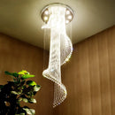 Spiral Crystal Chandelier Staircase LED Hanging Lamp Axyaa Modern Pendant Light
