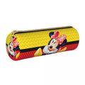 Axyaa Leather Pencil Case Mickey Minnie Design Big Capacity Stationery Holder