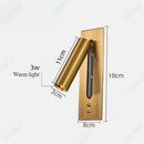Axyaa LED Wall Light with Switch, 3W Warm Spotlight, USB Charging Port, Bedroom Bedside Lamp