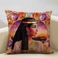 Axyaa African Women Design Linen Cushion Cover 45x45cm
