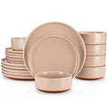 Axyaa Stoneware Dinner Set: TARA Collection, 18/36 PCS, Layered Glaze, 4 Color Options