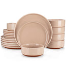 Axyaa Stoneware Dinner Set: TARA Collection, 18/36 PCS, Layered Glaze, 4 Color Options