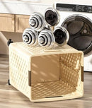 Axyaa Rolling Wheels Storage Basket: Large Capacity, Heavy-Duty Organizer for Clothes/Toys/Snacks