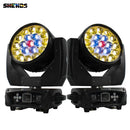 Axyaa LED Wash Moving Head Lighting 19x15W RGBW Zoom Beam for Stage Disco Bar