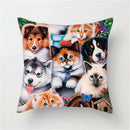 Axyaa Pet Dogs Cartoon Style Pillow Case Home Decor Cushion Sofa Square Pillowcase