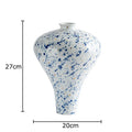 Axyaa Blue White Porcelain Vase: Elegant Table Decor Flowers Arrangement Aesthetic Classic