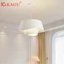 Axyaa Retro Bedroom Chandelier Cream Fabric Nordic Living Room Light