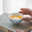 Axyaa Butterfly Love Flower Master Tea Cup - Hand-painted Kung Fu Tea Personal Cup
