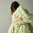 Axyaa Autumn/Winter Rabbit Fleece 4-Piece Bedding Set