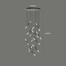 Axyaa LED Staircase Chandeliers: Modern Hanging Lights for Living Room Decor and Indoor Lighting