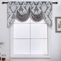 Axyaa Luxury Jacquard Floral Tassel Window Valance for Elegant Home Decor