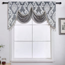 Axyaa Luxury Jacquard Floral Tassel Window Valance for Elegant Home Decor