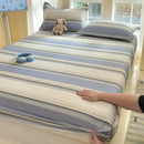 Axyaa 100% Cotton Mattress Protector Cover - Single Piece, Non-slip, Dustproof