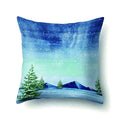 Axyaa Winter Snow Scene Print Pillow Cover 45X45CM