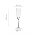 Axyaa Fish Bone Champagne Glass - Handmade European Crystal Goblet