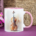 Metallic Guitar Pattern Mug by Axyaa: Rock Band Enthusiasts' Home Coffee Cup