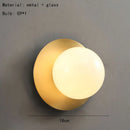 Axyaa White Glass Wall Lights Gold Metal G9 Bulb Luxury Indoor Bedroom Living Room