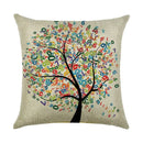 Axyaa Cartoon Pattern Linen Pillowcase - Home Sofa Decorative Cushion Cover