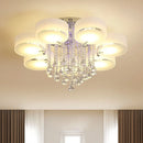 Axyaa Crystal LED Ceiling Light: Modern, Simple, and Warm for Romantic Living Room Atmosphere